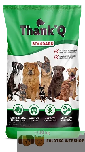 Thank'Q Standard 10kg kutyatáp csirke,marha,bárány,sonka ízben 1 Thank'Q Standard 10kg kutyatáp csirke,marha,bárány,sonka ízben