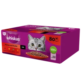 Whiskas alutasakos 80x85gr klasszikus válogatás mártással