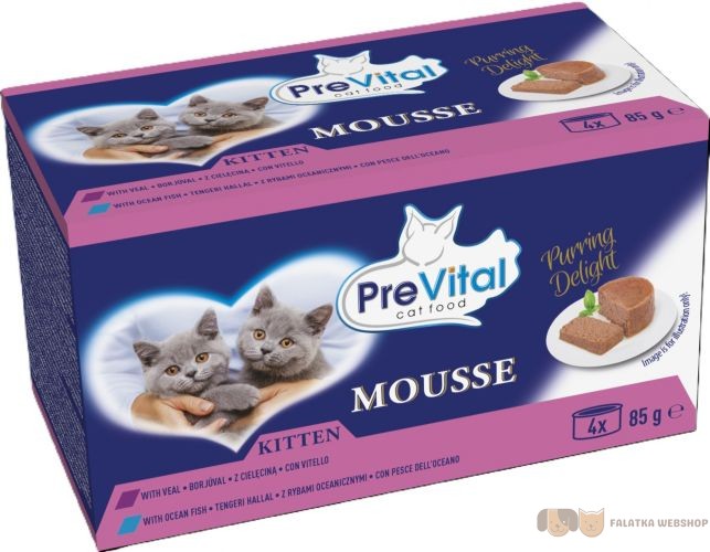PreVital Mousse Kitten pástétom válogatás 4 x 85 g 1 PreVital Mousse Kitten pástétom válogatás 4 x 85 g
