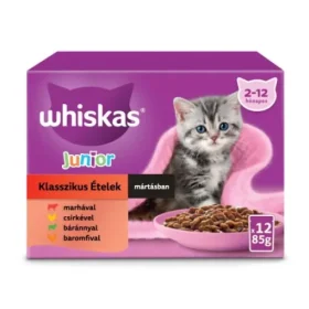 Whiskas junior klasszikus válogatás alutasak 12x85g