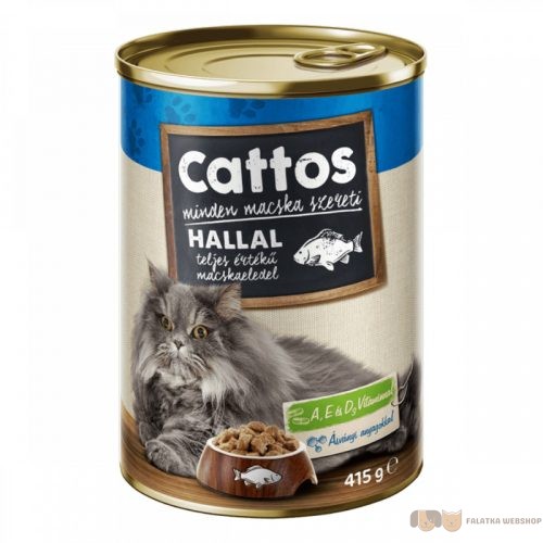 Cattos macskakonzerv hal ízű 415g 1 Cattos macskakonzerv hal ízű 415g