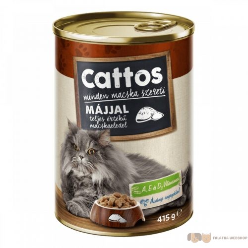 Cattos macskakonzerv máj ízű 415g 1 Cattos macskakonzerv máj ízű 415g
